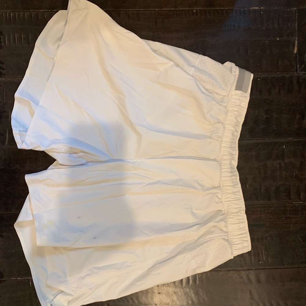 White lululemon shorts surge